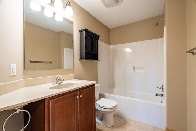 6045 Ridgewood Meadows Ln NE, Cedar Rapids, IA 52411 - bathroom with vanity, shower / bath combination, and tile patterned flooring