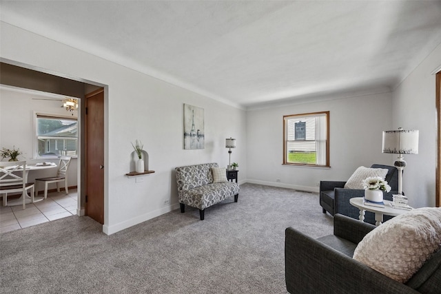 2226 Chandler SW, Cedar Rapids, IA 52404 - carpeted living area featuring baseboards