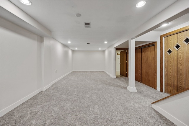 2226 Chandler SW, Cedar Rapids, IA 52404 - finished below grade area featuring carpet flooring and recessed lighting
