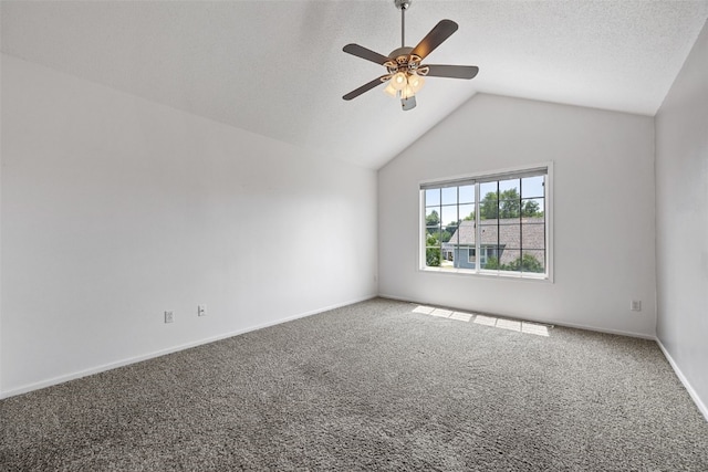 1167 74th St NE, Cedar Rapids, IA 52402 - unfurnished room with carpet, a ceiling fan, and lofted ceiling