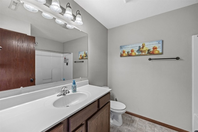 3221 English Cove Ln, Marion, IA 52302 - bathroom featuring vanity and a shower