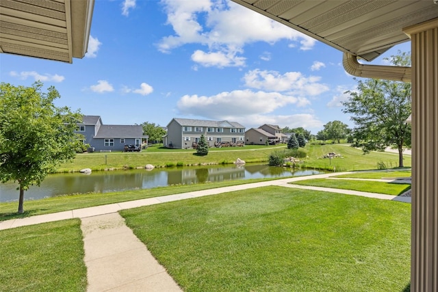 3221 English Cove Ln, Marion, IA 52302 - view of grassy yard with a water view and a residential view
