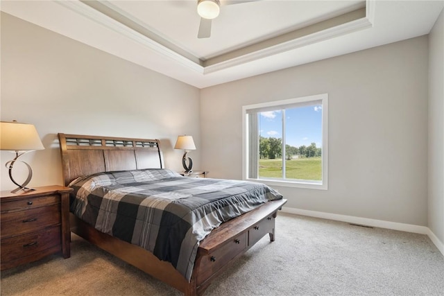 1627 Settlers Dr, Marion, IA 52302 - bedroom with carpet flooring, a raised ceiling, and ceiling fan