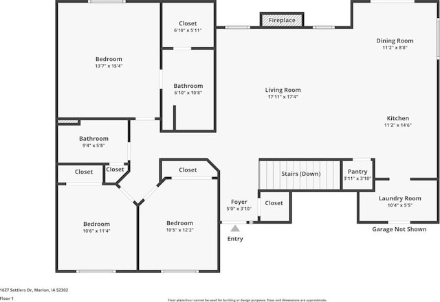 1627 Settlers Dr, Marion, IA 52302 - view of floor plan / room layout