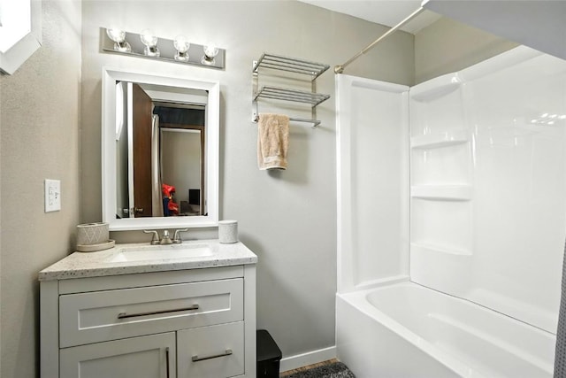 2153 Echo Hill Rd, Marion, IA 52302 - bathroom featuring vanity and  shower combination