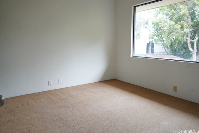 view of carpeted spare room