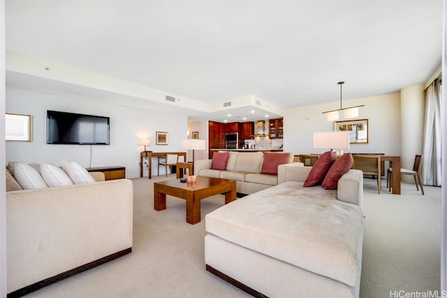 view of carpeted living room