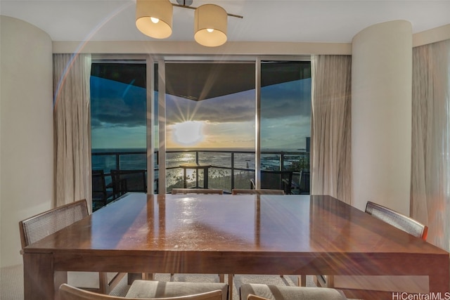 view of unfurnished dining area