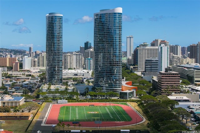 view of city skyline