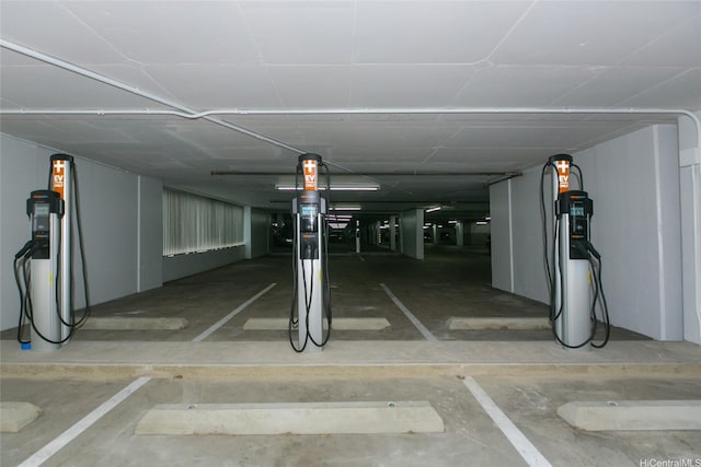 garage featuring car charger