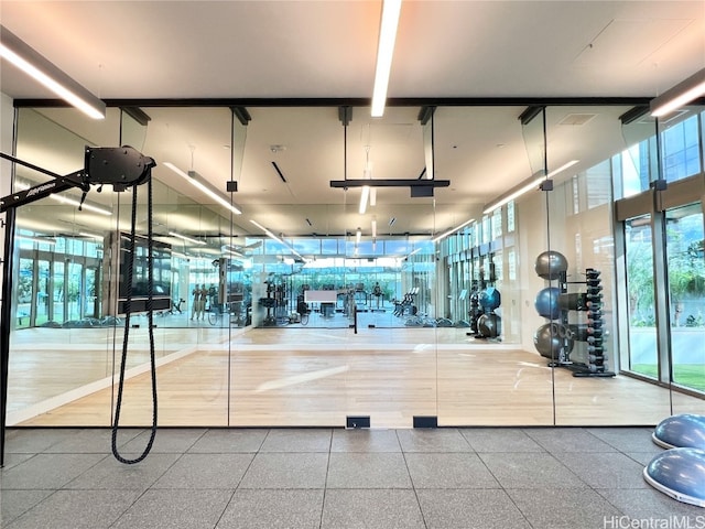 view of workout area