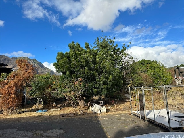 exterior space with a mountain view