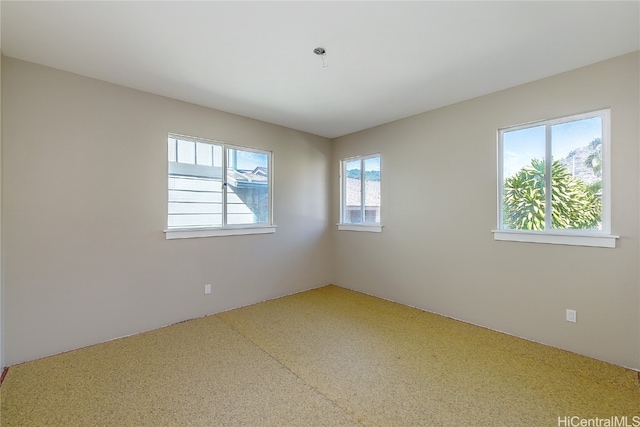 unfurnished room featuring a wealth of natural light