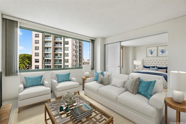 1314 Kalakaua Ave Unit 504, Honolulu, HI 96826 - interior space with a textured ceiling