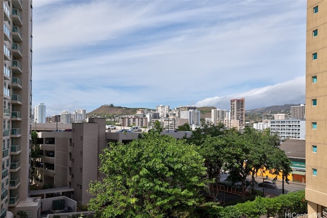 view of city featuring a mountain view