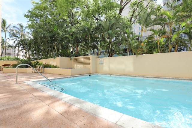 view of pool featuring a patio area