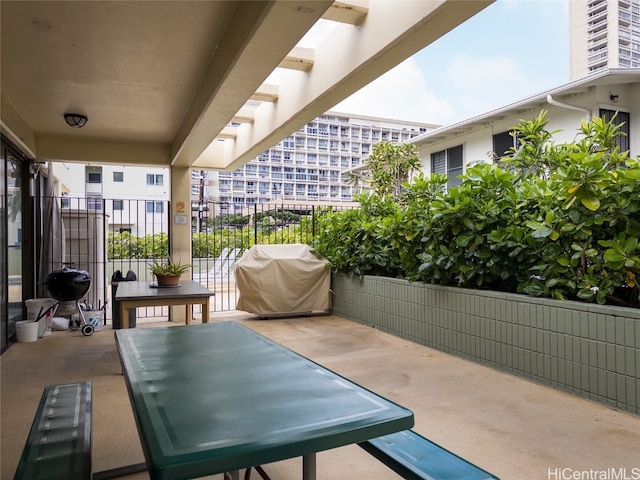 view of patio / terrace with area for grilling