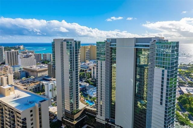 view of city featuring a water view