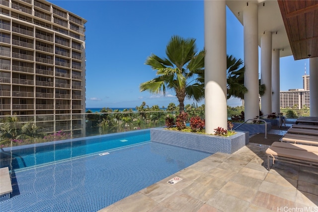 view of pool with a patio area