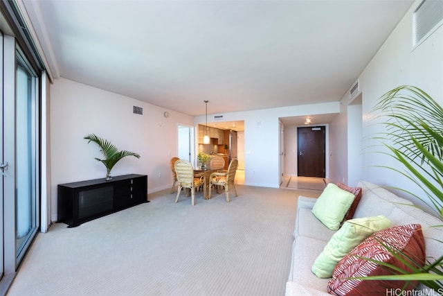 view of carpeted living room