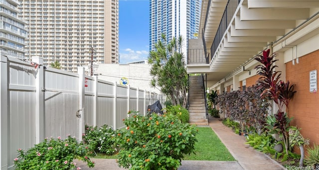 exterior space with a balcony