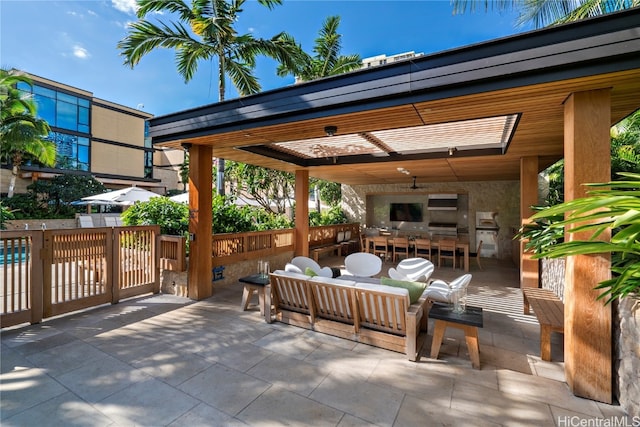 view of patio featuring outdoor lounge area