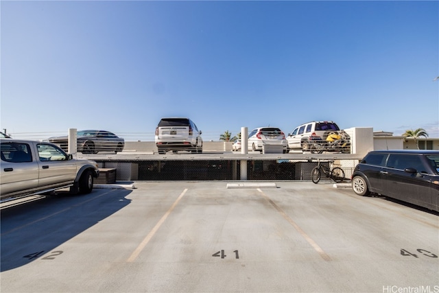 view of parking / parking lot