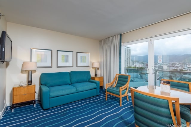 view of carpeted living room