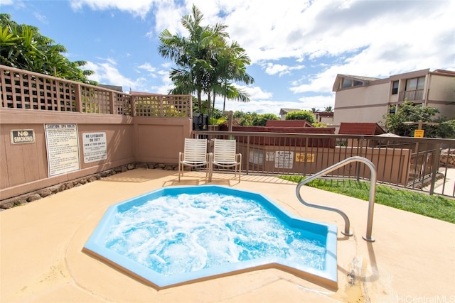 view of pool with a patio