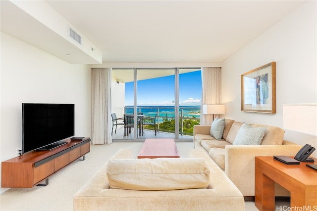 view of carpeted living room