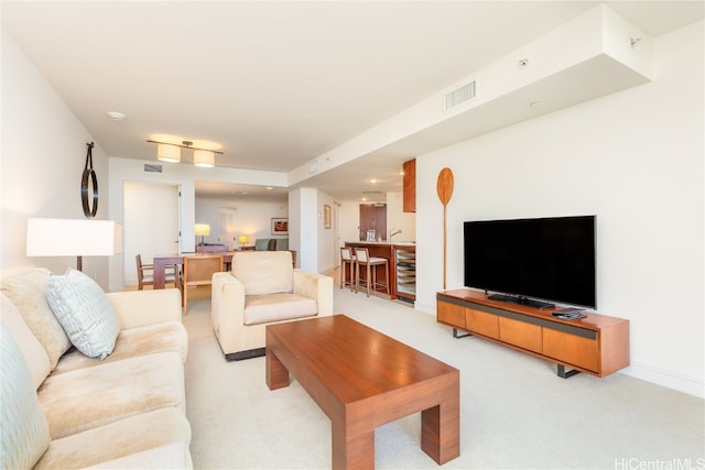 view of carpeted living room