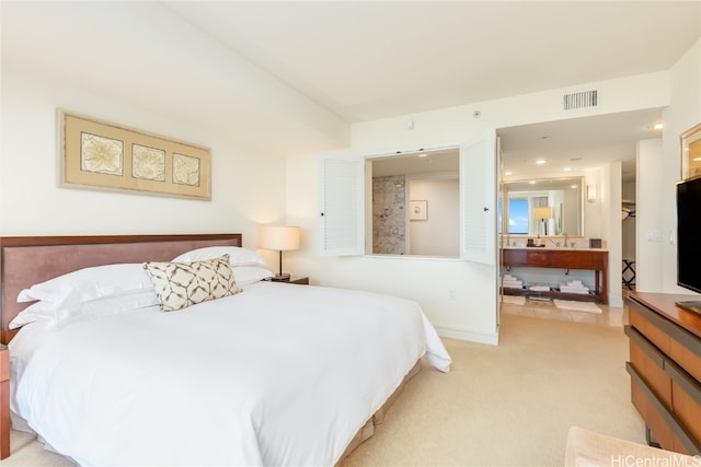 view of carpeted bedroom