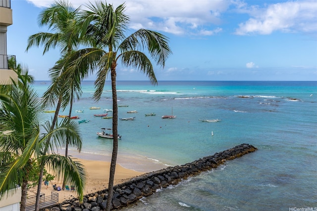2877 Kalakaua Ave Unit 301, Honolulu, HI 96815 - water view featuring a beach view