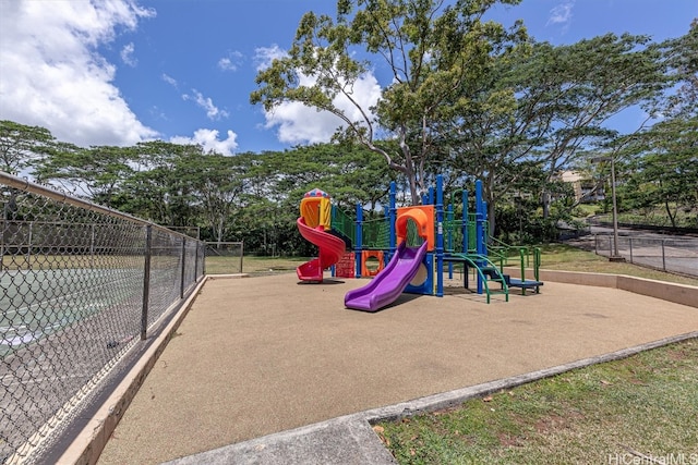 view of play area