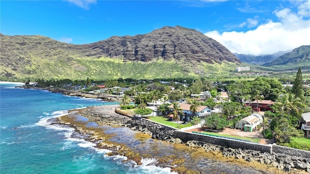 property view of mountains featuring a water view