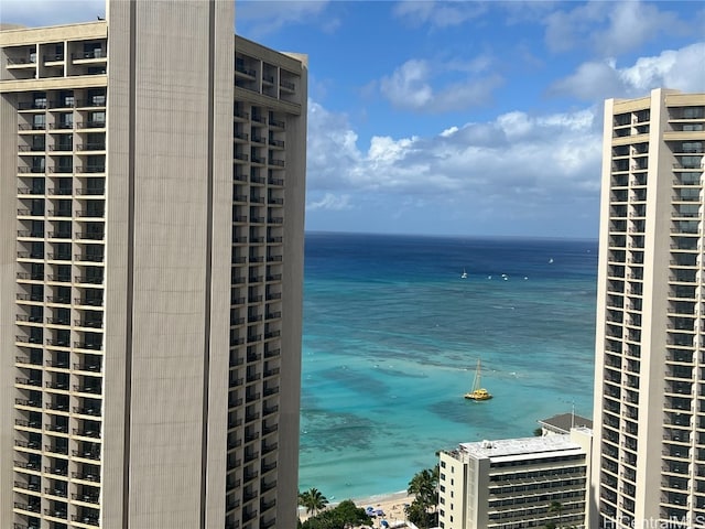 water view featuring a view of the beach