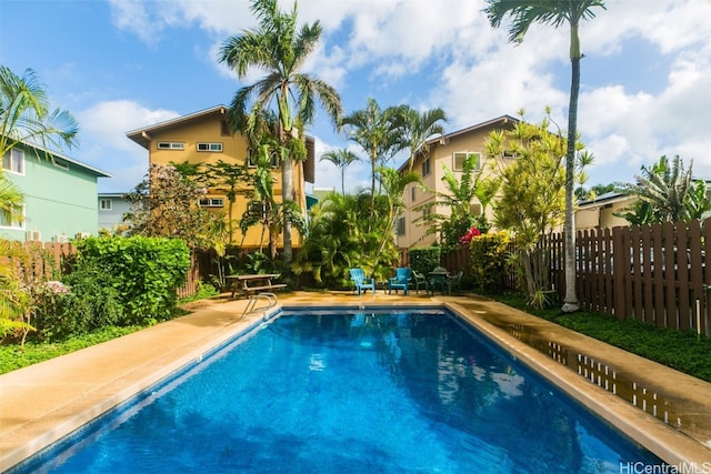 view of pool with a patio area