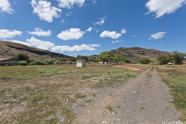 property view of mountains with a rural view