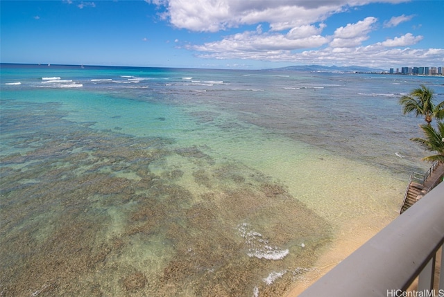 property view of water with a view of the beach