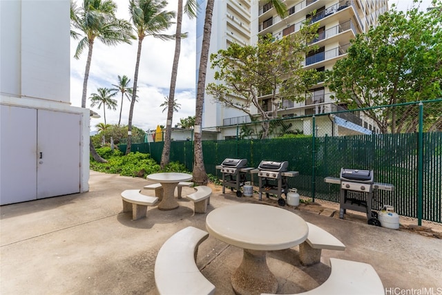 view of patio / terrace featuring grilling area