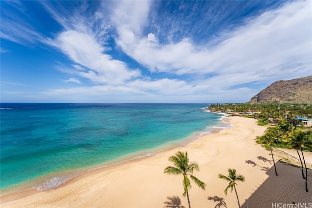 water view with a beach view