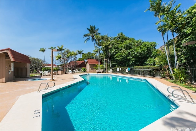 view of pool with a patio