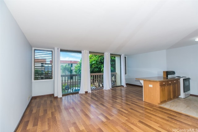 interior space featuring dark hardwood / wood-style floors