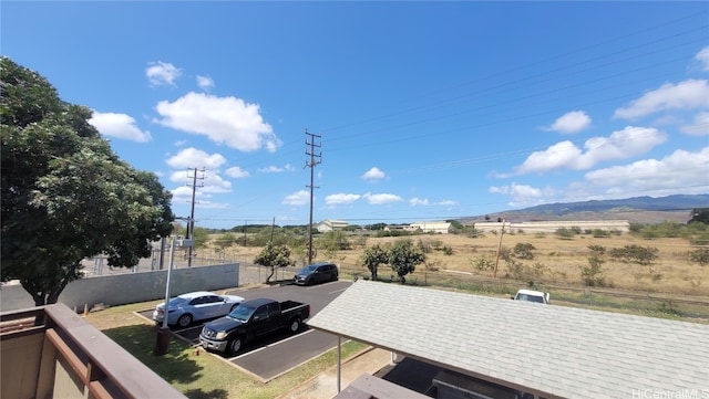 exterior space featuring a mountain view