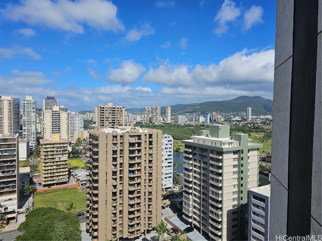 city view with a mountain view