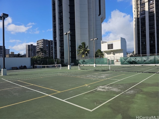 view of tennis court