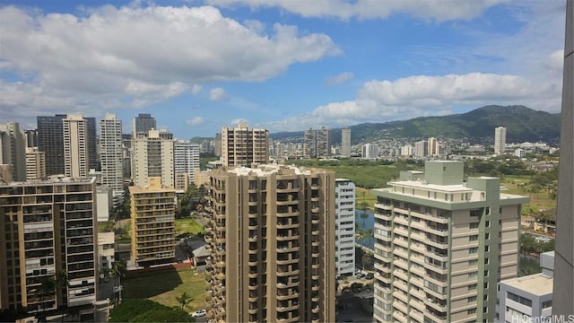 city view with a mountain view