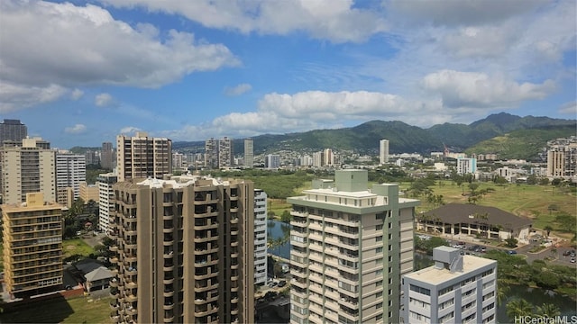 city view with a mountain view