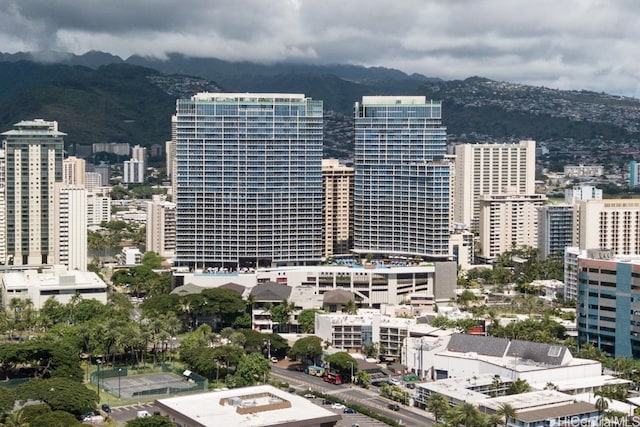 view of city featuring a mountain view