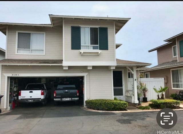 view of front of house featuring a garage